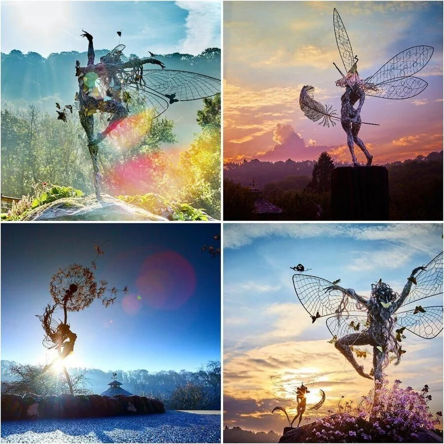Garden Metal Fairy Sculpture Outdoor Decor and Landscaping - Image 3